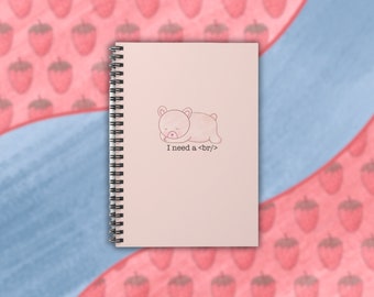 Cahier à spirales Coder Bear, cadeau technique