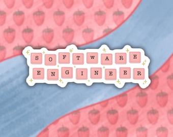 Adesivo de teclado para engenheiro de software - presente de tecnologia em vinil