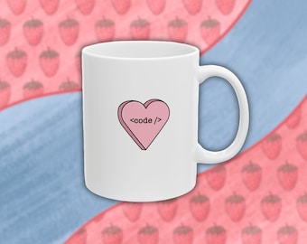 Code Heart Mug: Software Engineer Gift
