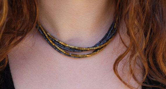 Amphithoe hematite necklace