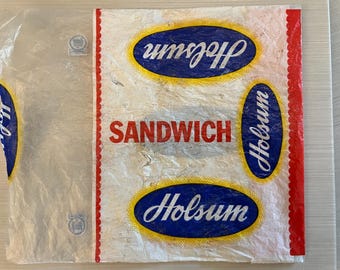 Vintage Holsum Sandwich Bread Package – 1950s Food Advertising Ephemera