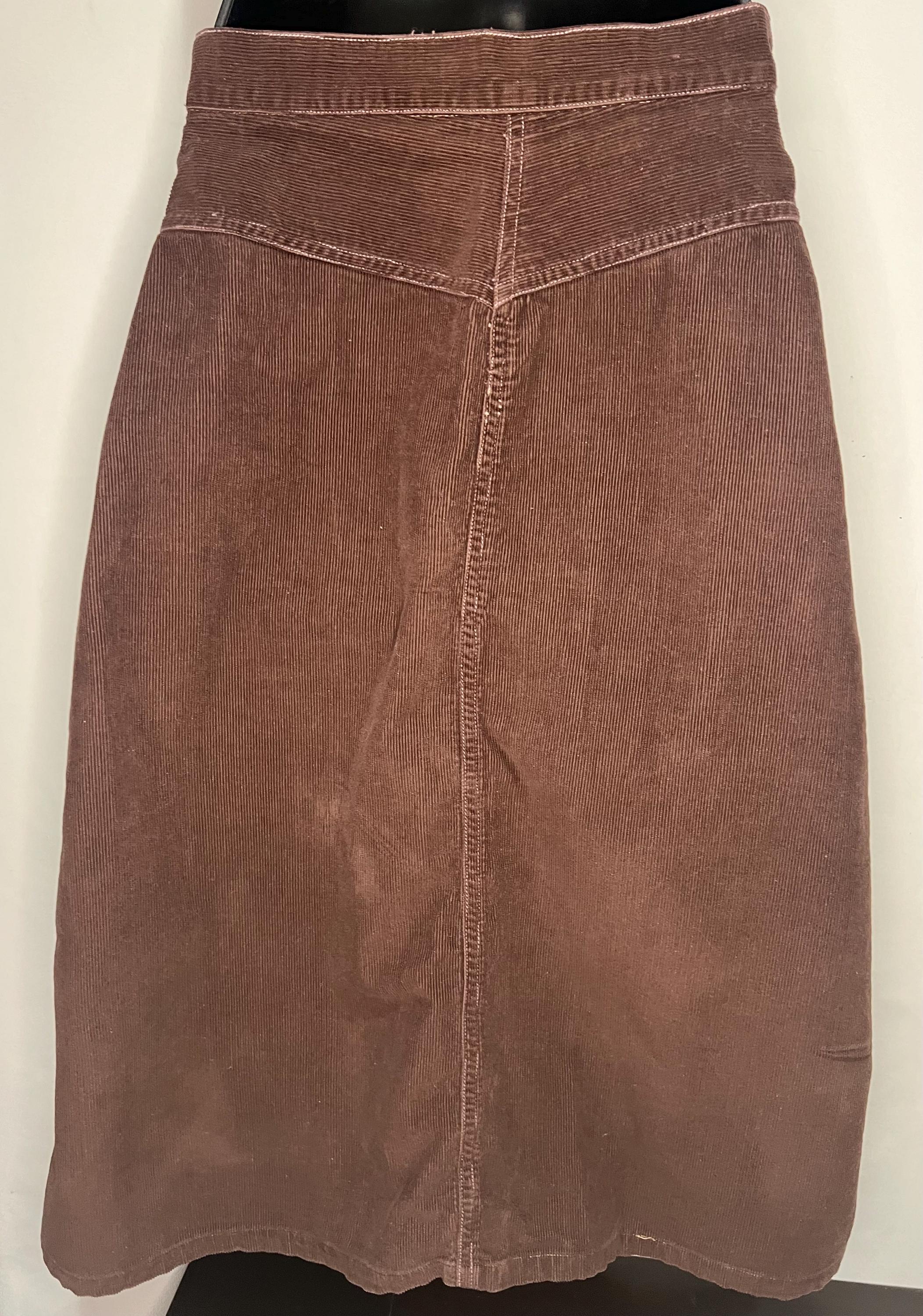 Cute Vintage Corduroy Button up A-line Skirt, 1970s - Etsy