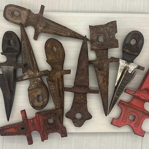 Vintage Antique Rock Guards Sickle Mower Steampunk Junkyard Art  - Rusty Metal Industrial Steampunk Junkyard Art Craft Farm Metal Craft