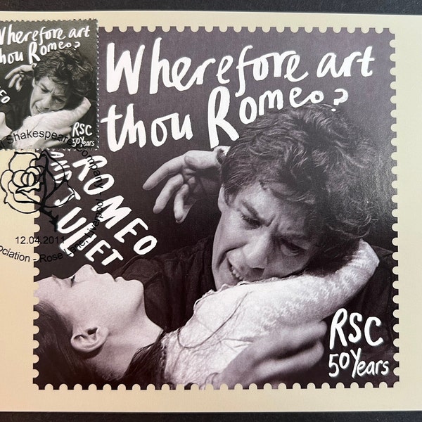 Wherefore Art Thou Romeo... Royal Mail Postcard of Ian McKellen in Romeo & Juliet (1976), Royal Shakespeare Company