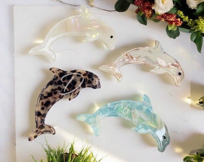 Cute Dolphin Hair Claw Clip, Dolphin Hair Clips,Resin Hair Clips,Cute Hair Accessories,Christmas Gifts,Hair Accessories,Perfect Gift for Her