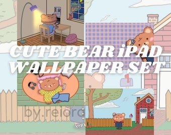 Bear iPad Wallpapers (Set of 4)