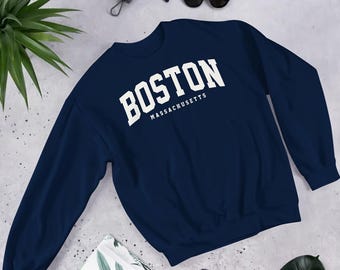Boston Sweatshirt College-Pullover, Boston Massachusetts College Sweatshirt Abschlussgeschenk, Alumni, Comfort Baumwolle S-5XL