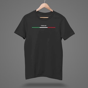 Chemise Italia, t-shirt Italia avec drapeau, armoiries de l'Italie, t-shirt Italia confort S-5XL