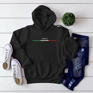 Pull à capuche drapeau Italie, sweat drapeau Italie, armoiries de l'Italie, pull Italia confort taille S-5XL