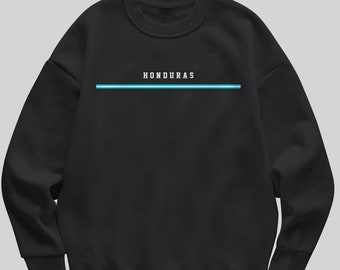 Custom Country Sweatshirt, Honduras Sweatshirt, Honduras Flagge Pullover, Wappen von Honduras, Honduras Cool Comfort Crewneck Größe S-5XL