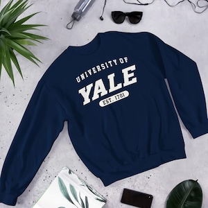 Yale University Sweatshirt College Sweater, graduation gift, alumni, Comfort cotton S-5XL