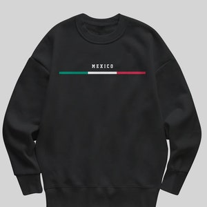 Sweat-shirt Mexique, pull du Mexique avec drapeau, sweat-shirt pays personnalisé, col rond confort cool, taille S-5XL