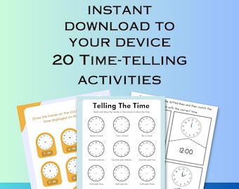 Time Telling Activities BUNDLE 20 files