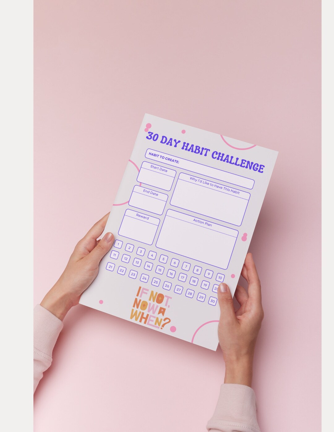 30 Day Habit Builder Challenge PDF and PNG Files Immediate Downloads - Etsy