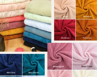 Bamboo cotton terry cloth by the meter – soft absorbent fabric for washable wipes, baby products, bath products, DIY sewing supplies