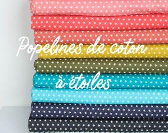 Star-patterned cotton poplin fabric by the meter – printed cotton fabric for baby clothes, children's clothes, DIY sewing