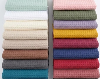 Honeycomb fabric by the meter – absorbent cotton for towels, bathrobes, swaddles, baby sewing