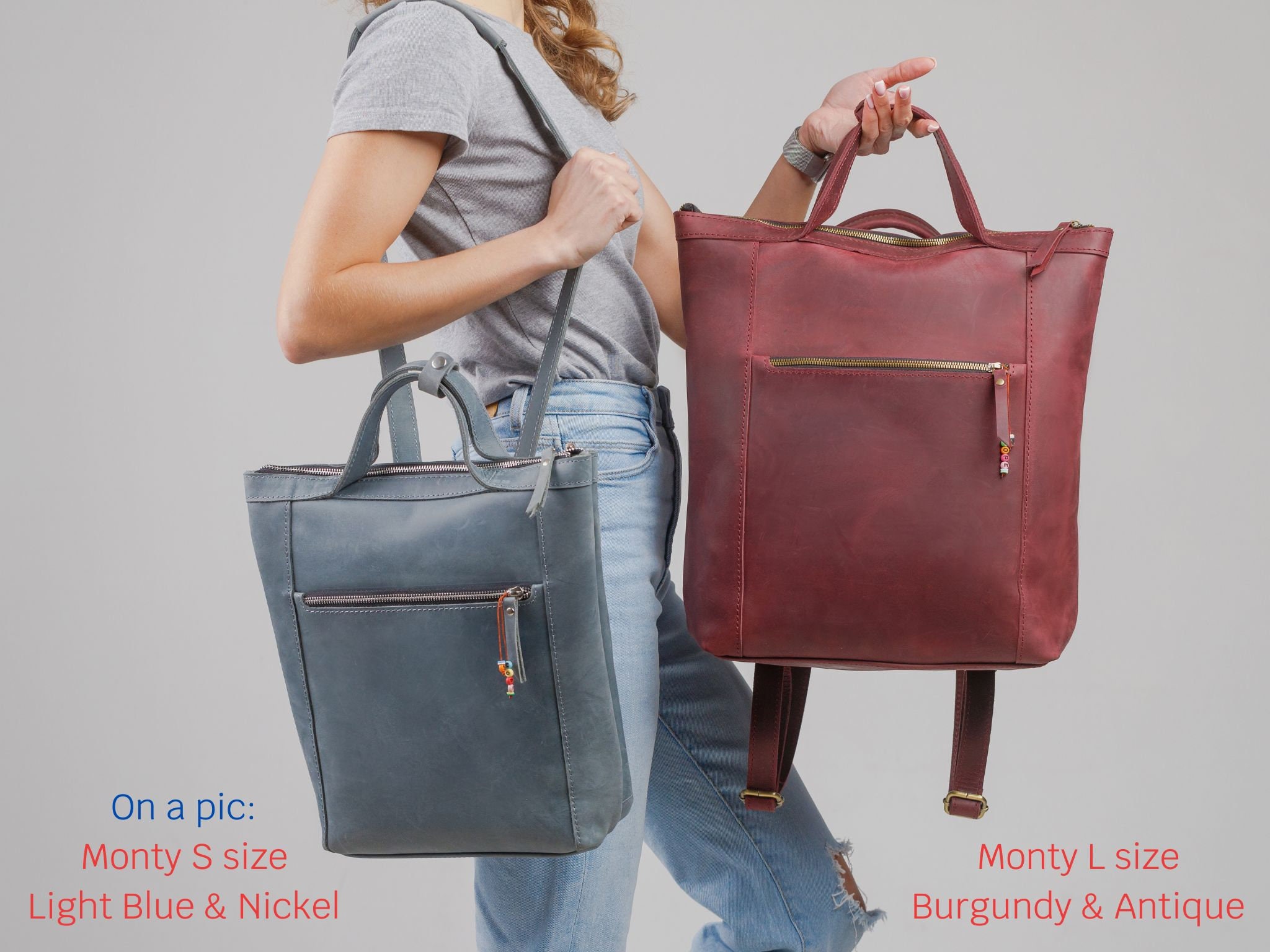 Convertible Backpack With Luggage Sleeve, Tote Bag Rucksack With