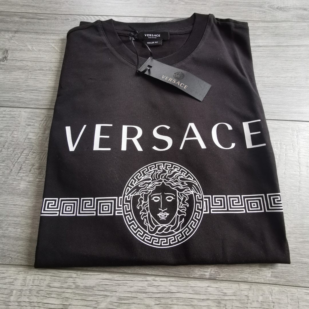 Size S VERSACE Tshirt Vintage Black Authentic Men's T-shirts - Etsy