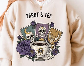Sudadera Tarot & Tea – Ropa de café y tarot de brujas