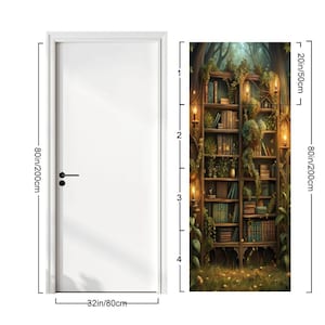 Panneau de porte d'étagère Fairy Forest, revêtement insonorisant et antibruit image 4
