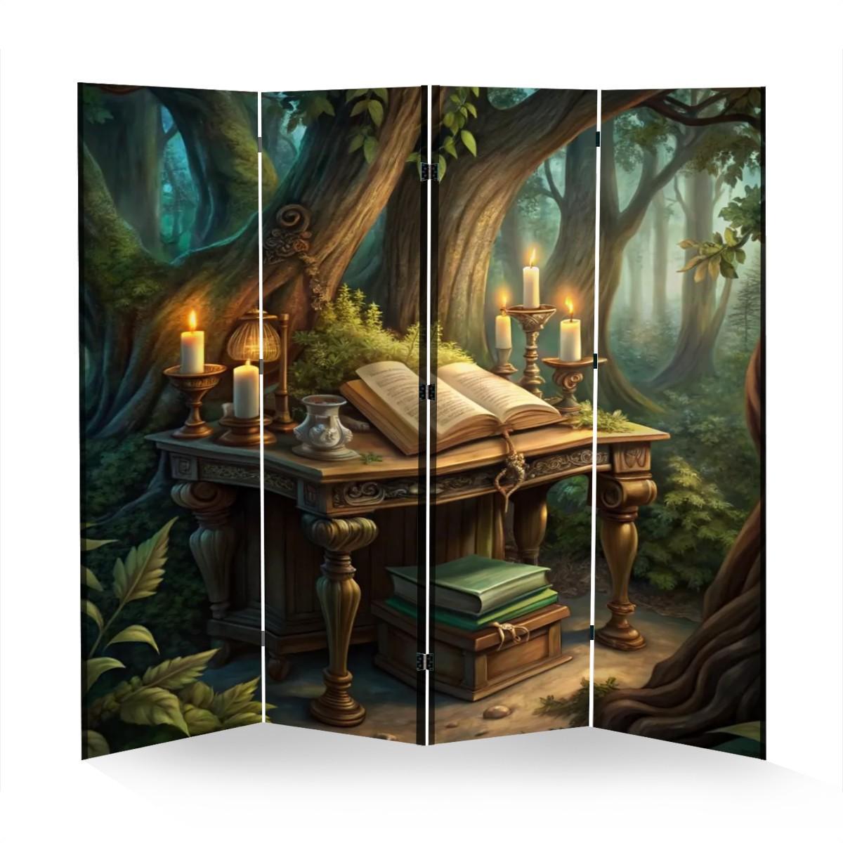 Witchy Forest Room Divider: Double-sided Canvas Folding Screen - Etsy
