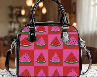 Watermelon Handbag: PU Leather Shoulder Purse