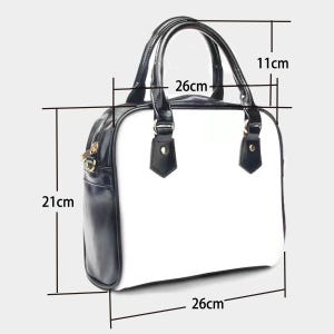 Modern Art Face Handbag: PU Leather Shoulder Purse image 5
