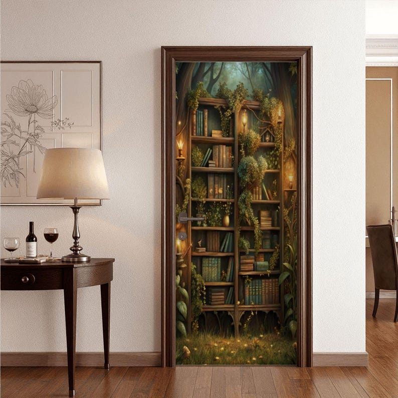 Panneau de porte d'étagère Fairy Forest, revêtement insonorisant et antibruit image 5