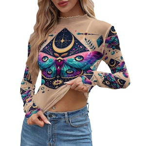 Psychedelic Mesh Top - Etsy