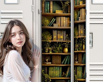 Enchanted Library Magnetic Locker Wallpaper - Cottagecore Locker Decor (2pcs)