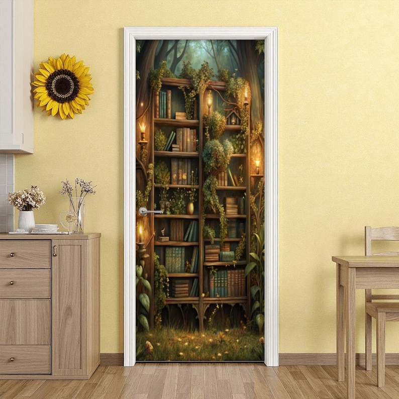 Panneau de porte d'étagère Fairy Forest, revêtement insonorisant et antibruit image 11