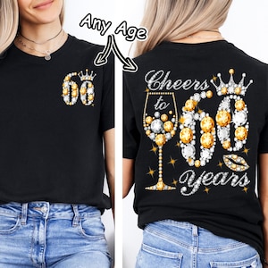 Custom 60 Years Party T-Shirt, 60th Birthday Shirt, 60th Birthday Group Shirt, 60th Birthday Gift, Birthday Gift, Gift for Her, 60th Gift