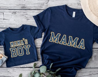 Personalized Mama and Mama's Boy Shirt Set, Mother's Day Gift