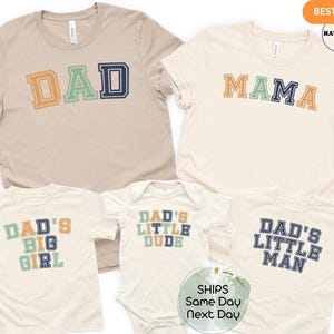 Dad and Little Man Shirt, Daddy&#39;s little man, Dad and Child, Matching FatherDay Gift, Father and Son, daddy and me