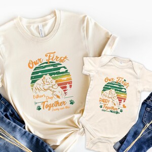 Custom First Fathers Day Baby Tee, First Fathers Day Tees, Custom Our First Father&#39;s Day, Our 1st Father&#39;s Day Together Shirts