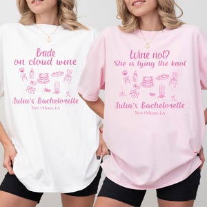 Bride on Cloud Wine Wine bachelorette shirts Custom bachelorette party shirts wine bridal party Luxury Bachelorette Comfort Colors