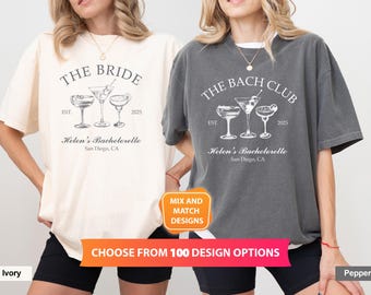 Custom Bachelorette Party Comfort Colors Shirt: The Bach Club