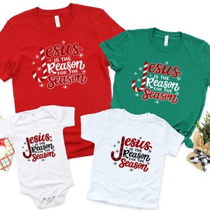 Jesus Is The Reason For The Season Shirts, Christmas Jesus Short sleeve T-Shirts, Jesus Christmas Tee, Christmas Group Tshirt, Funny Shirt
