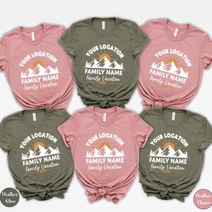 Personalized Family Vacation 2025 T-Shirts: Mountain Trip Matching Tees
