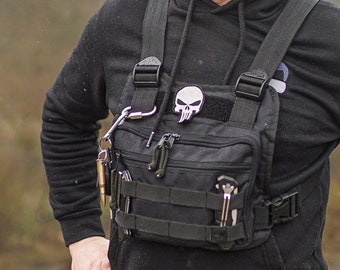 Outdoor EDC Chest Rig-Kit Bag for Men and Woman, Tactical Vest for Running, Cycling