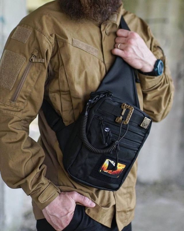 Tactical CCW chest bag, Quick access concealed carry bag, Gun holster crossbody bag