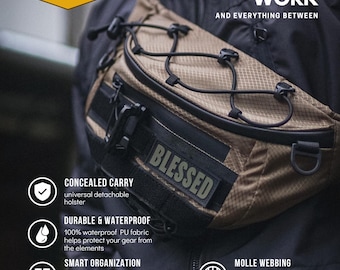 Taktische Umhängetasche für verdecktes Tragen, wasserdichte Brusttasche für verdecktes Tragen, lustiges EDC-Pistolenholster-Set