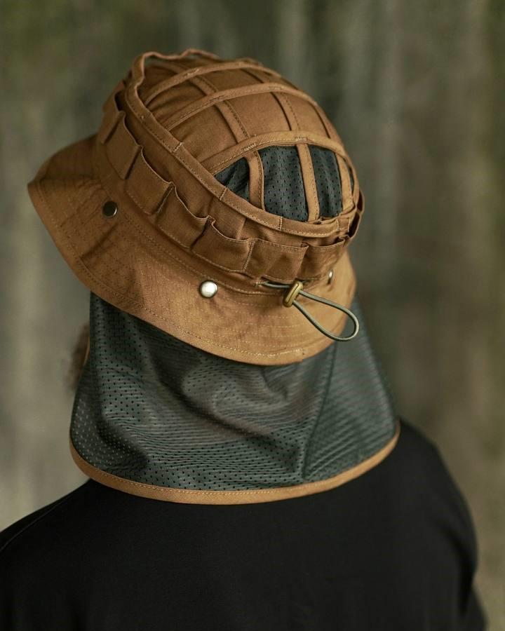 Tactical Boonie Hat With Neck Cover, Bucket Chin Strap Hat