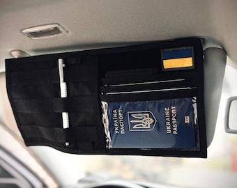 Car Sun Visor Pouch, Car Accessories Holder, Tactical Molly Organizer, EDC gear