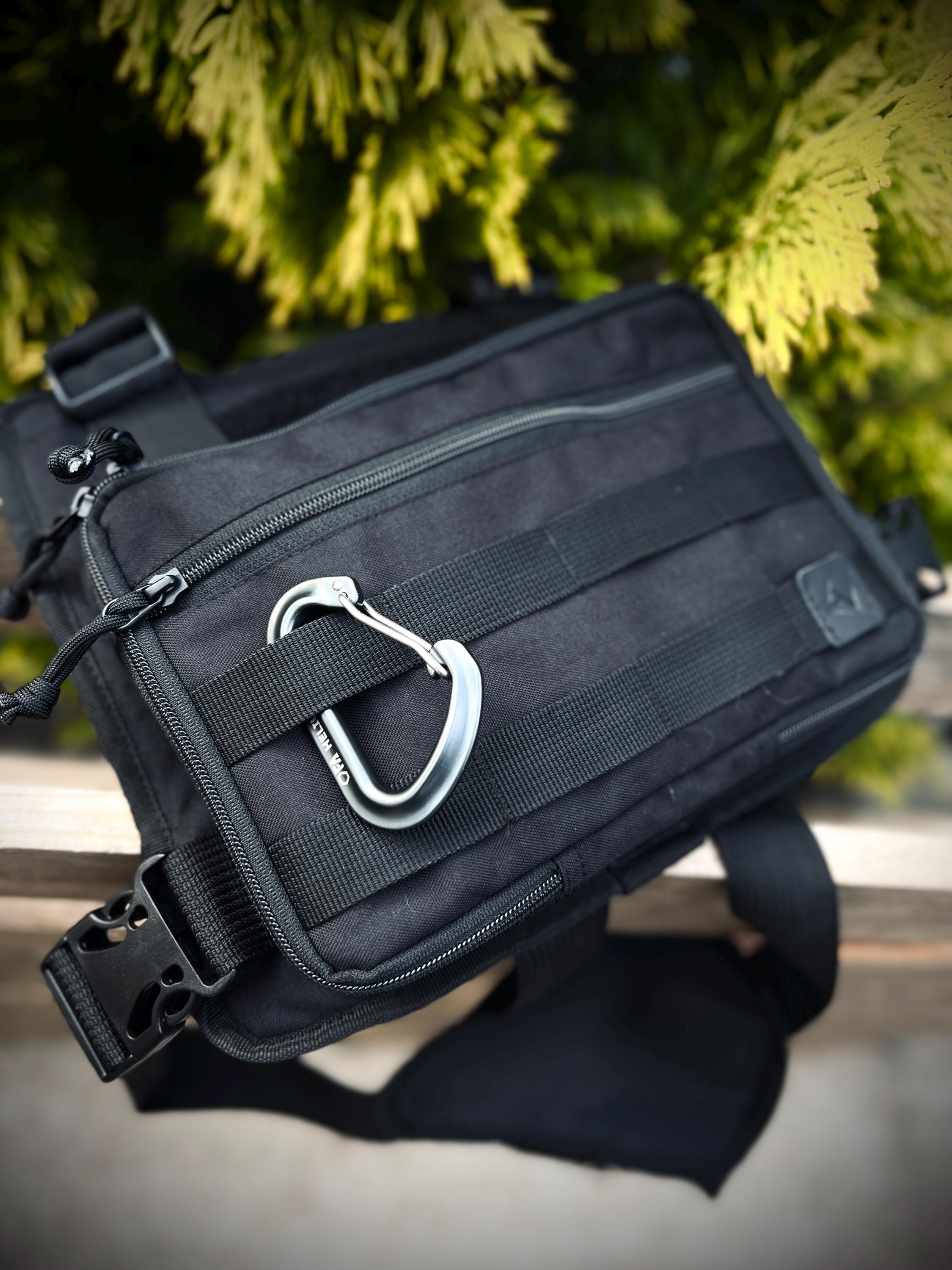 Black Cordura Chest Rig Bag, Small Tactical Backpack, Hiking Chest Bag ...