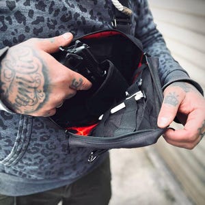 ССW backpack, Tactical weapon sling bag, Gun holster crossbody bag, EDC chest bag