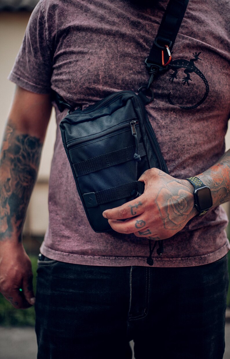 Torba taktyczna Cordura na ramię, torba na ramię w stylu ulicznym, wyposażenie EDC zdjęcie 6