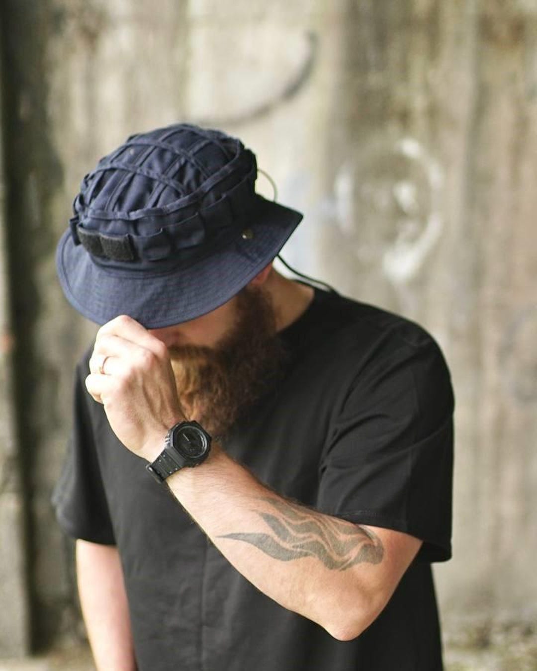 QHIU Cappello Pescatore tattico Boonie Protezione Solare Visiere Camo Militare per Campeggio Escursionismo Pesca Uomo Unisex Cappuccio
