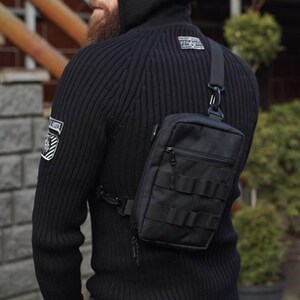 Torba taktyczna Cordura na ramię, torba na ramię w stylu ulicznym, wyposażenie EDC zdjęcie 3